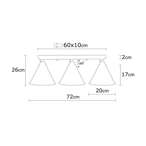 Черно/ в златист цвят осветително тяло за таван с метален абажур ø 20 cm Tramino – Opviq lights-image-3