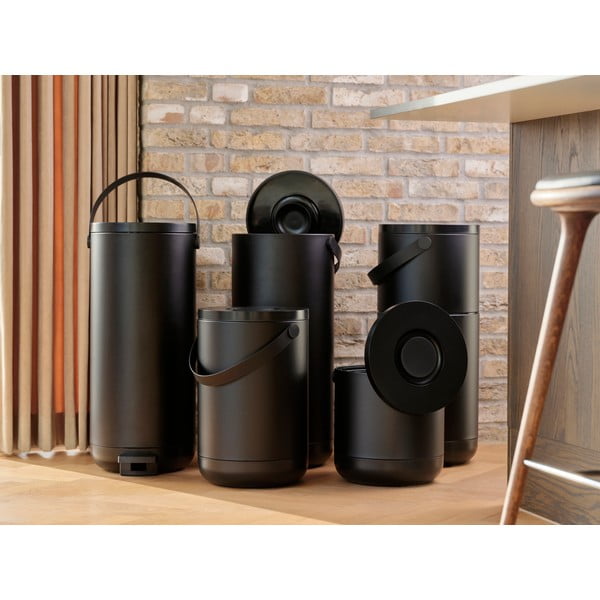 Черно пластмасово кошче за боклук с педал 35 l Circular – Zone-image-3