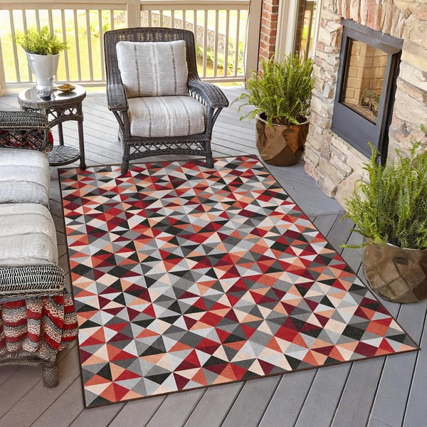 Червено-сив килим подходящ за пране 120x180 cm Ignite – Mila Home-image-2