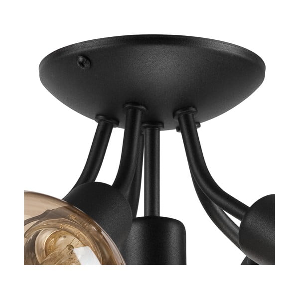 Черно осветително тяло за таван без абажури Viggo – LAMKUR-image-3