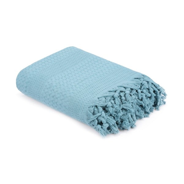 Синя памучна покривка за двойно легло , 220 x 240 cm Peacook - Mijolnir-image-3