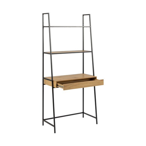 Черна етажерка в дъб 77x175 cm Seaford - Actona-image-3