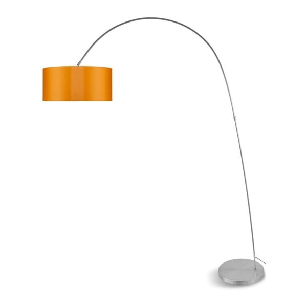 Сива свободностояща лампа с оранжев абажур Боливия - Citylights