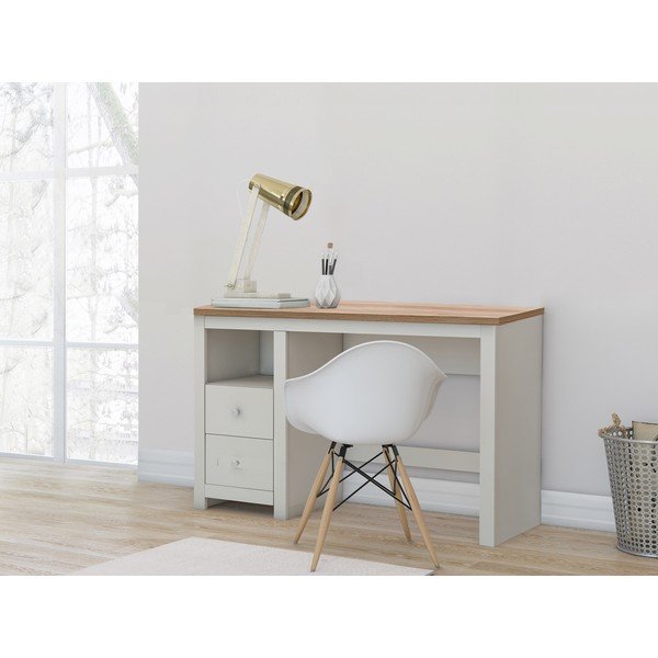 Работна маса с дъбов плот 50x120 cm Emerald – Støraa-image-1