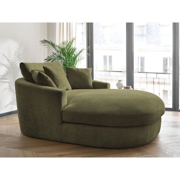 Зелено шенилово кресло Belem – Bobochic Paris-image-1