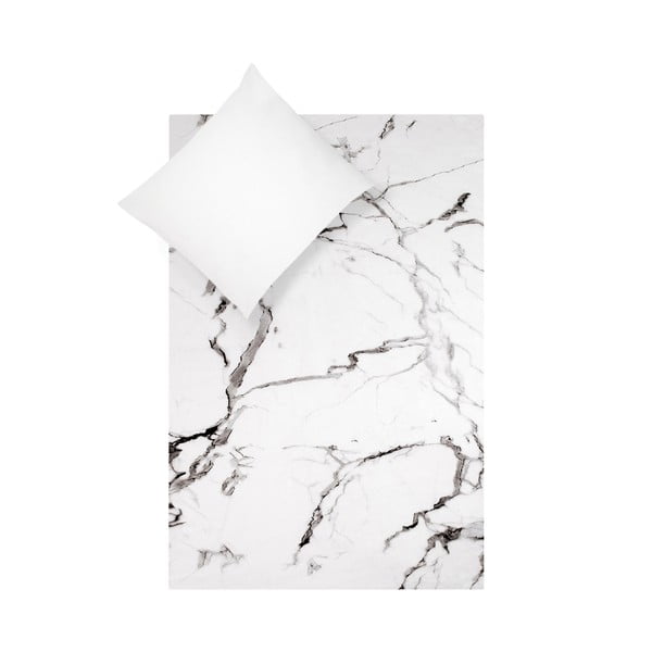 Бяло и черно памучно спално бельо за единично легло , 140 x 200 cm Malin - Westwing Collection