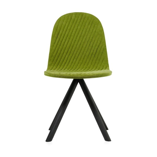 Зелен стол с черни крака Mannequin Stripe - Iker