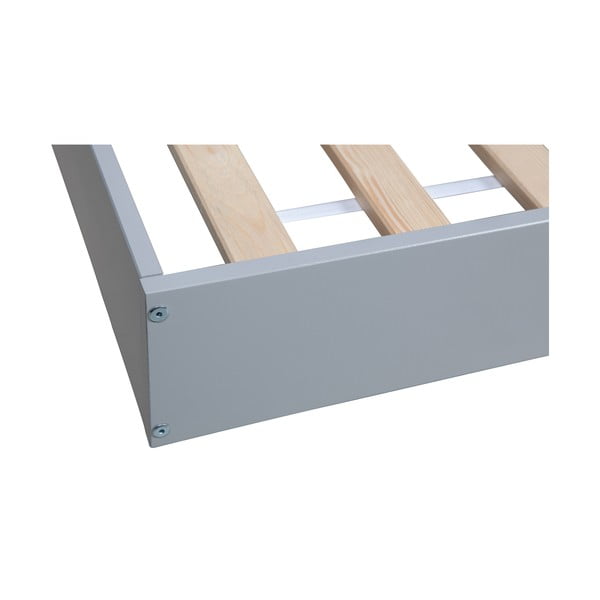 Сиво единично легло от борова дървесина, 90 x 200 cm Connect - WOOOD-image-4