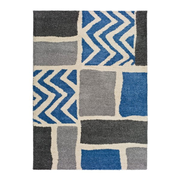 Сив и син килим Kasbah Grey, 160 x 230 cm - Universal