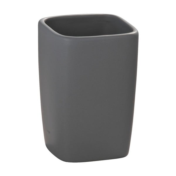 Сива керамична чаша за четки за зъби Faro - Wenko-image-2