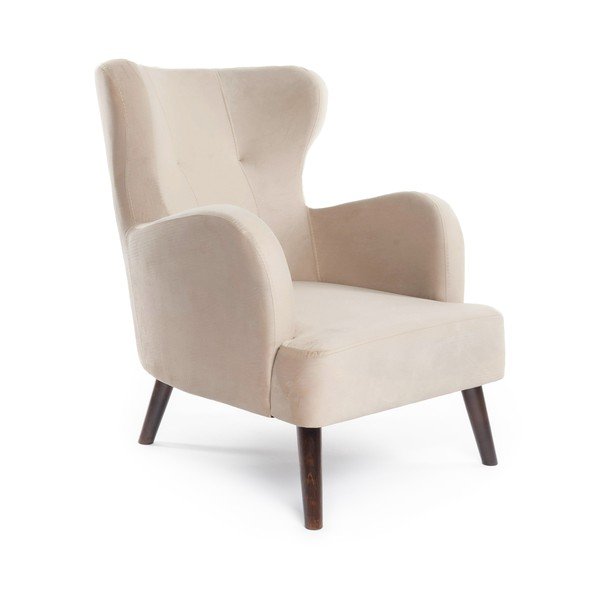 Бежово кадифено кресло Noemye – Bonami Selection