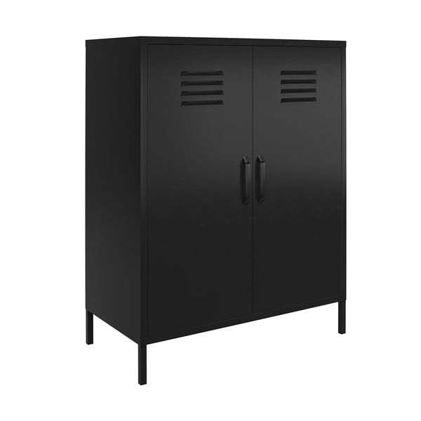 Черно метално шкафче 40x102x80 cm Mission District – Støraa-image-2