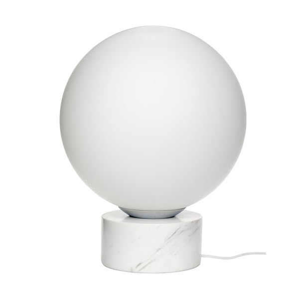 Бяла свободностояща лампа с мраморни детайли Gitto - Hübsch