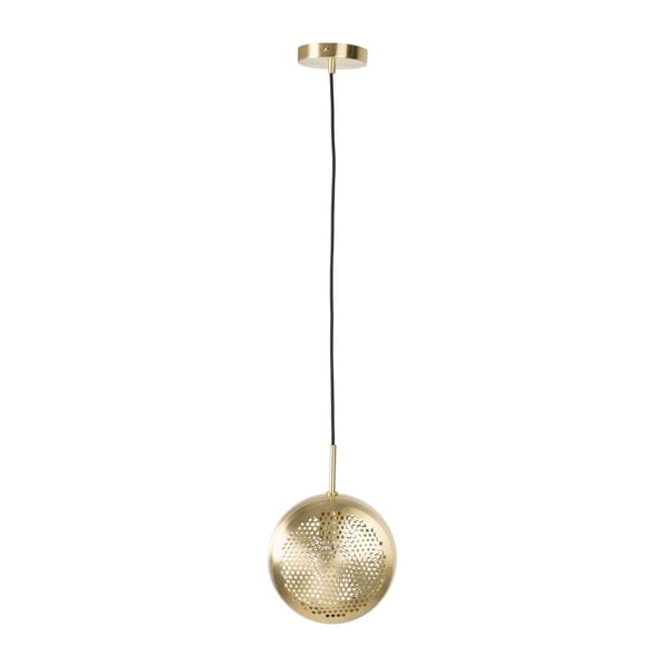Висяща лампа в черно и златно с метален абажур ø 12 cm Gringo - Zuiver