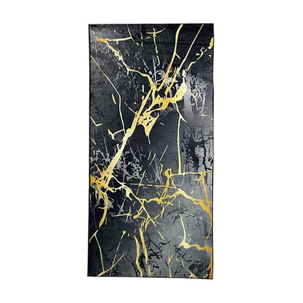 Черен/златист килим 200x80 cm Modern Design - Rizzoli