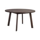 Тъмнокафява кръгла сгъваема трапезна маса от декор от дъб  ø 130 cm Glenside – Rowico