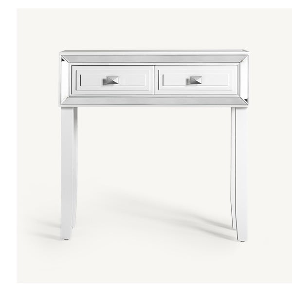 Конзолна маса в бяло и сребристо 30x78 cm Noelia - Burkina