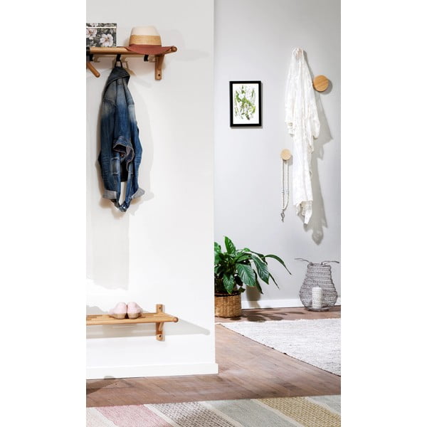 Стенна кука от дъбово дърво естествена Milford – Rowico-image-3