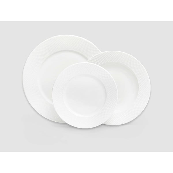 Комплект чинии от 18 части от бял порцелан Imperio - Bonami Essentials