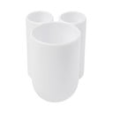 Бяла пластмасова чаша за четки за зъби Touch - Umbra