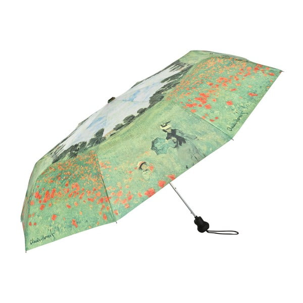 Зелен сгъваем чадър Поле от макове - Von Lilienfeld