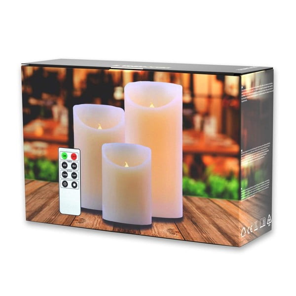 Комплект от 3 светлинни свещи с дистанционно управление Subtle Sweet - DecoKing