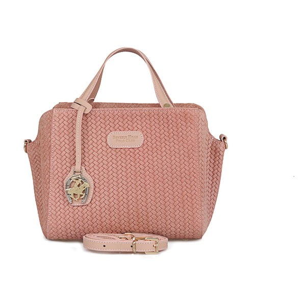 Прахово розова кожена чанта Beverly Hills Polo Club Dona - BHPC