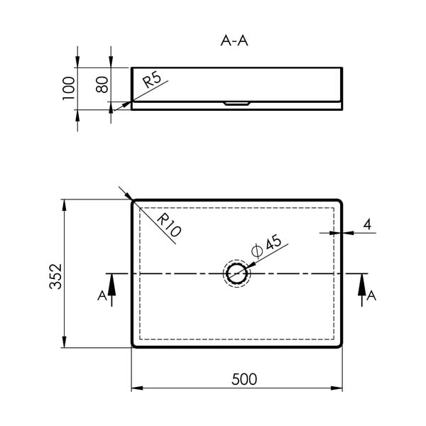Мивка от неръждаема стомана в меден цвят 50x35 cm Aurum – Sapho-image-2