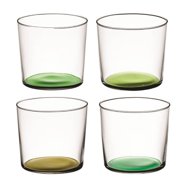Coro Green, nízká sklenice, sada 4 ks