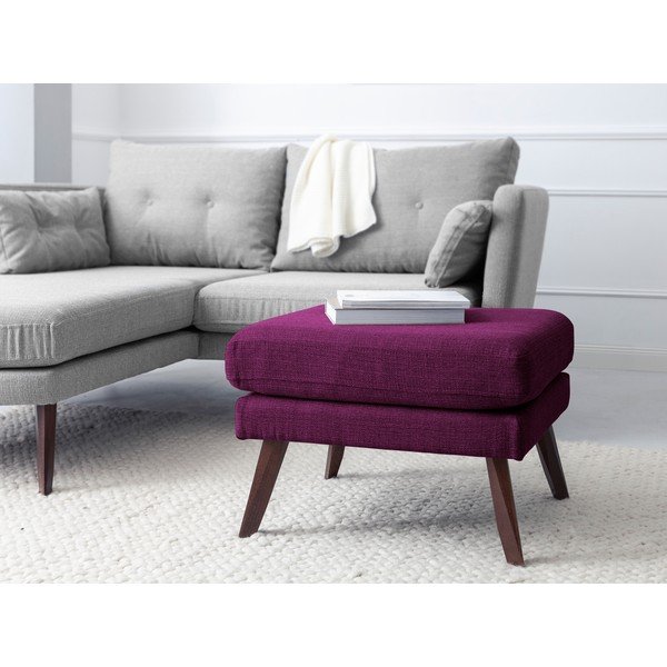 Лилава табуретка Елена - Mazzini Sofas-image-1