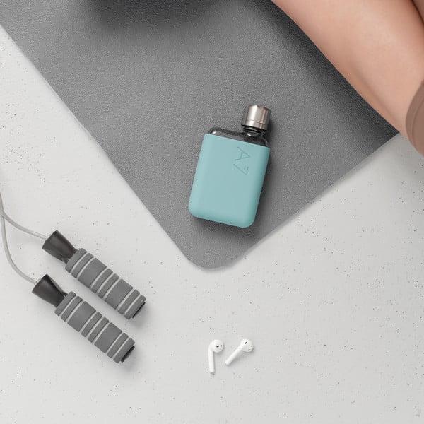 Тюркоазено синя силиконова колба ръкав A7 - Memobottle-image-3