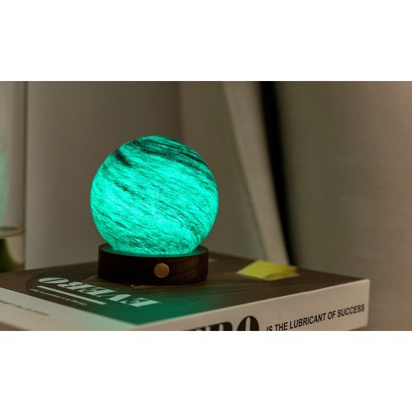 Тъмнокафява/в тъмно естествен цвят светлинна декорация с USB ø 8 cm Stellar Ocean – Gingko-image-1