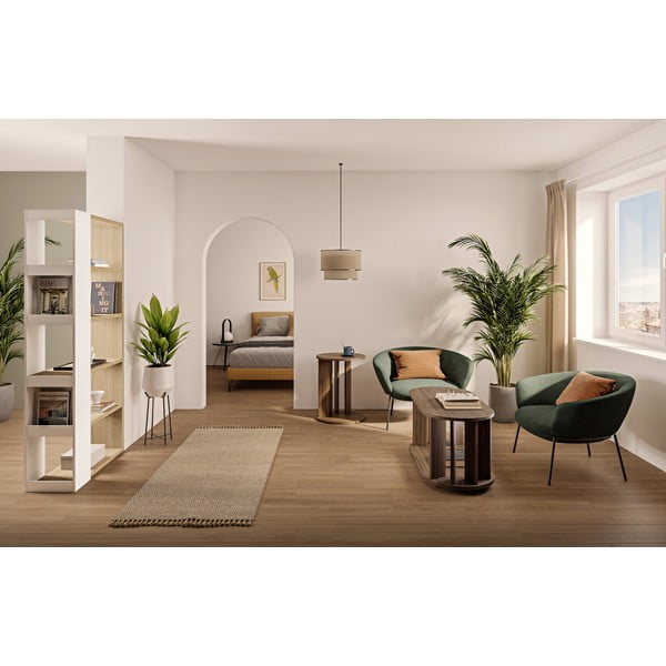 Масичка за кафе с плот от орехово дърво 110x50 cm Nora - TemaHome-image-1