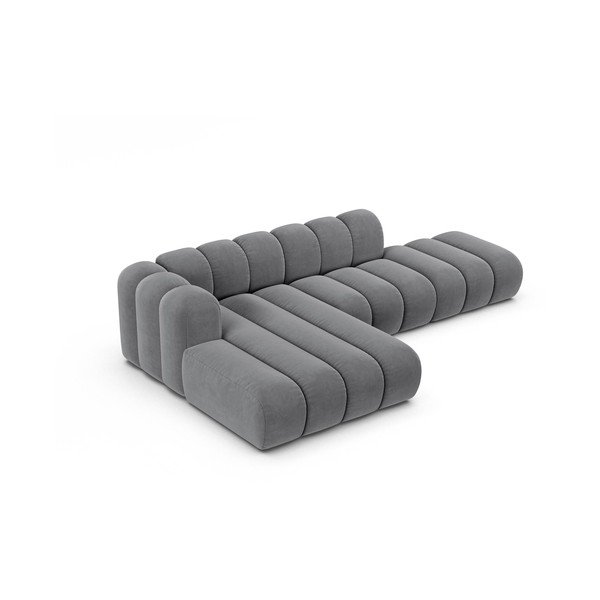 Светлосив ъглов диван (ляв ъгъл) Lupine – Micadoni Home-image-2