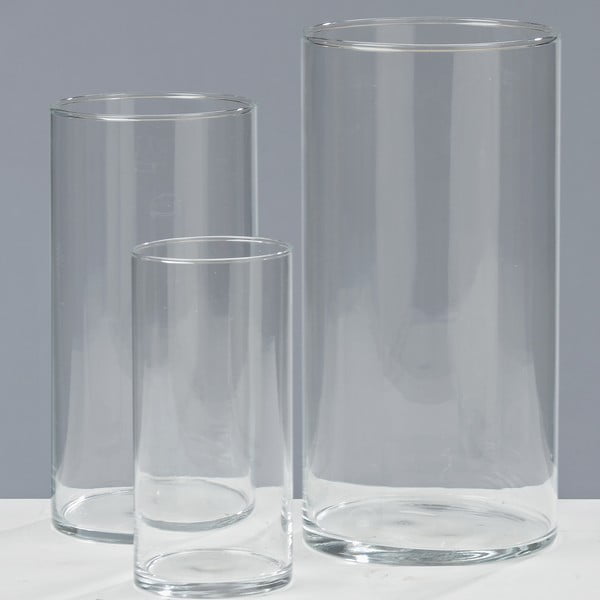 Sada 3 skleněných váz Vase
