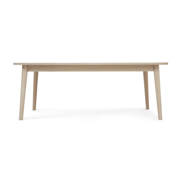 Масичка за кафе с дъбов плот в естествен цвят 70x125 cm Nyborg – Furnhouse-image-2