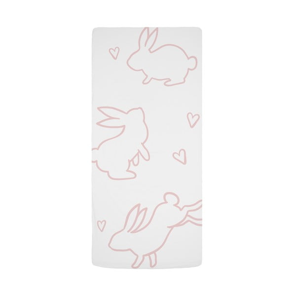 Чаршаф за детско легло от памучен сатен 120x60 cm Sweet Bunnies - Butter Kings