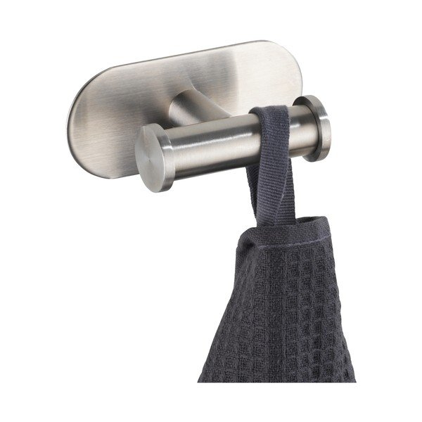 Двойна стенна кука от матова неръждаема стомана Turbo-Loc® Orea - Wenko-image-4