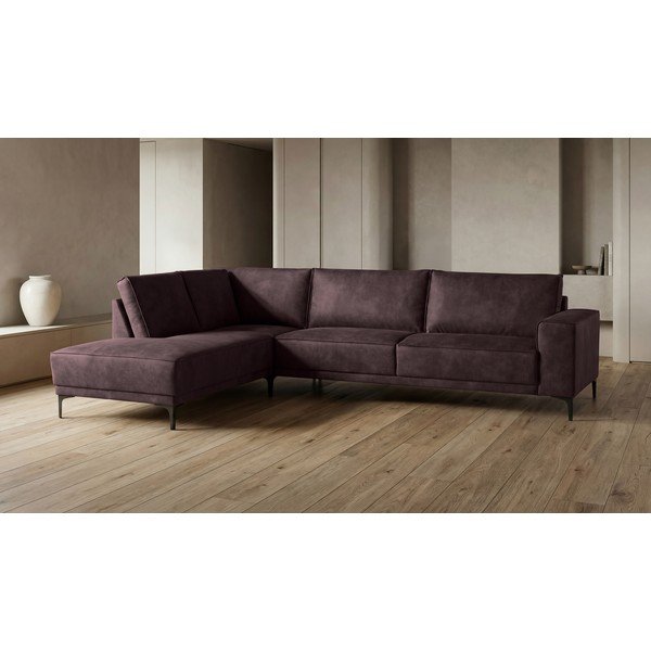 Кафяв ъглов диван от изкуствена кожа (ляв ъгъл) Copenhagen - Scandic-image-4