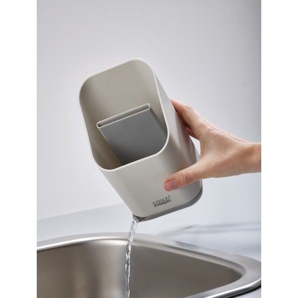 Светлосива пластмасова тавичка за оттичане за прибори 12x11 cm Duo – Joseph Joseph-image-1