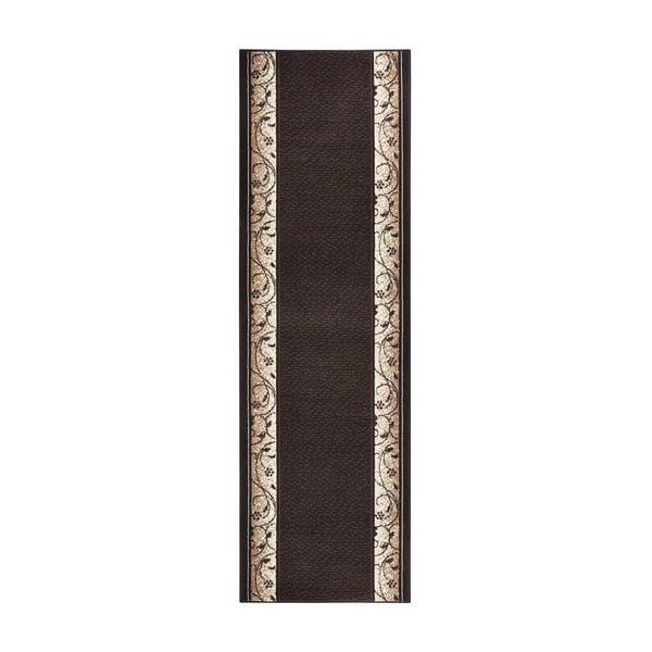 Koberec Basic Elegance, 80x500 cm, tmavě hnědý