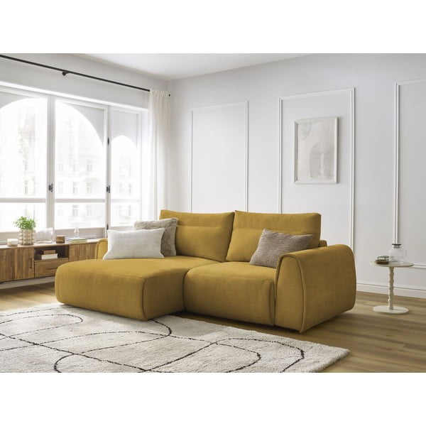 Ъглов диван в цвят жълта охра Aden – Bobochic Paris-image-4