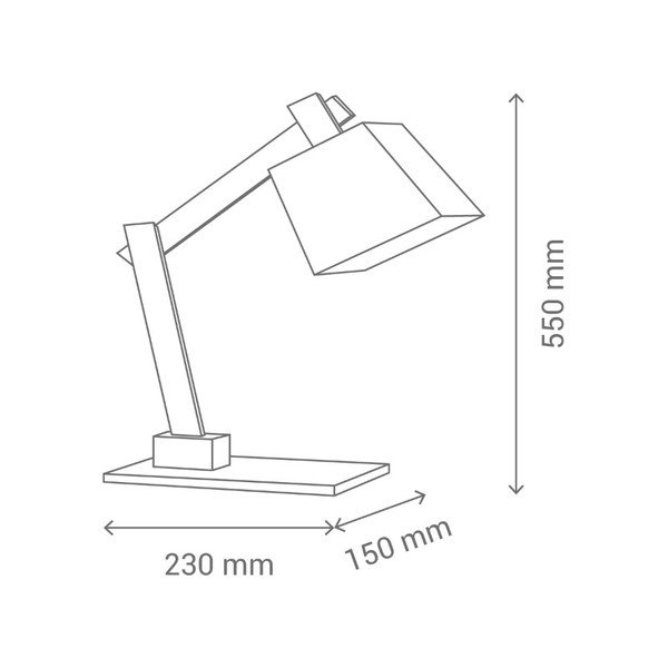 Бяла настолна лампа с дървена конструкция Erasmo - SULION-image-3