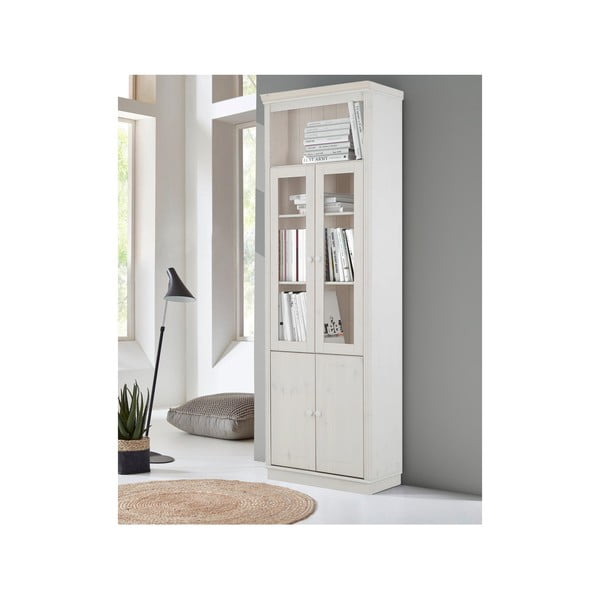 Бяла витрина от масивен бор 74x223 cm Anita – Støraa-image-3