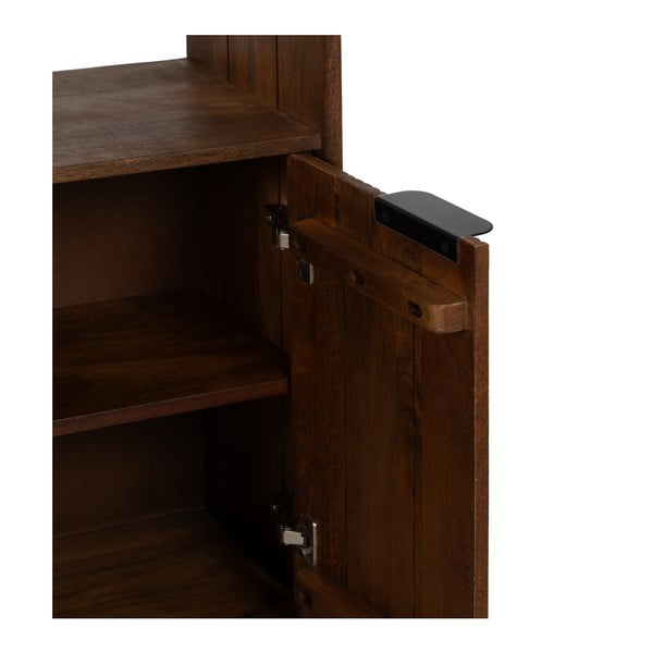 Кафява библиотека от масивно манго 60x190x30 cm Sagara – Ixia-image-4