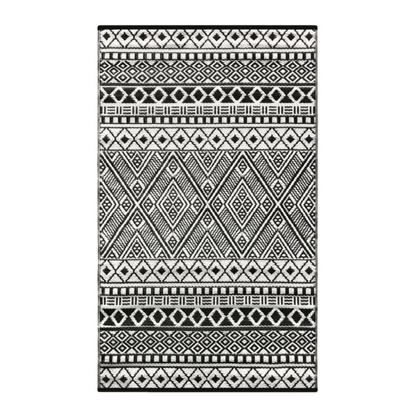 Черно-бял двустранен килим, подходящ за използване на открито Hanna, 150 x 240 cm - Green Decore