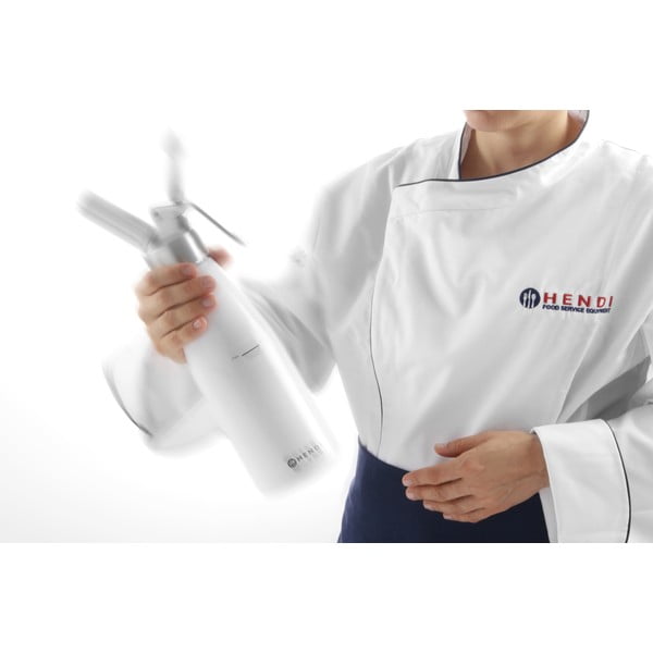 Бяла алуминиева бутилка за бита сметана , 500 ml Kitchen Line - Hendi-image-4