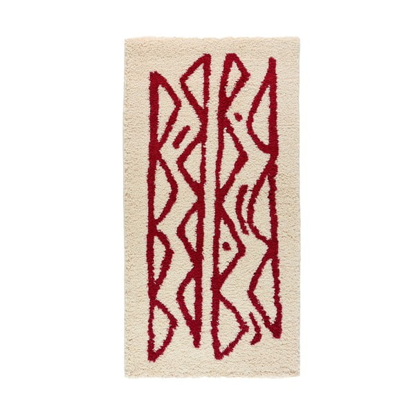 Крем и червен килим Morra, 80 x 150 cm - Bonami Selection