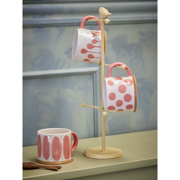 Глинени чаши в комплект от 3 бр. в цвят сьомга/кремави 450 ml Linora – Bloomingville-image-1