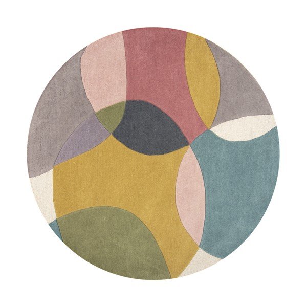 Ръчно изработен вълнен кръгъл килим ø 160 cm Glow Multi – Flair Rugs